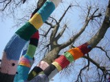 Urban knitting w Lublinie: Kolejne spotkanie grupy miejskiego szydełkowania