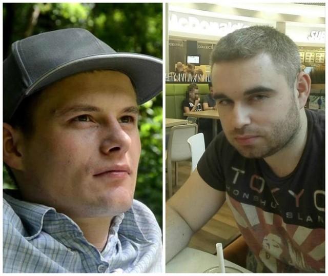 Obaj młodzi mężczyźni zaginęli w Toruniu w grudniu, w okresie świąt, po zabawie na starówce. Rzeczy obu znaleziono potem nad Wisłą. Z lewej: Marcin Tchorzewski. Z prawej strony: Remigiusz Baczyński.