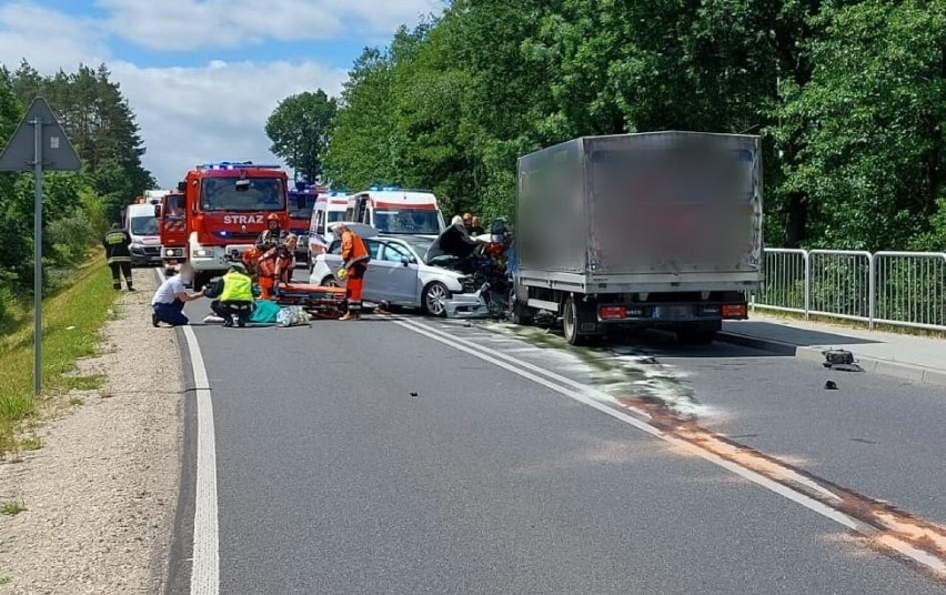 Wypadek wydarzył się na Drodze Wojewódzkiej Lisia...