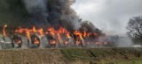 Pożar kurnika w Darnowie w gminie Kępice. Akcja strażaków jeszcze trwa (zdjęcia, wideo)