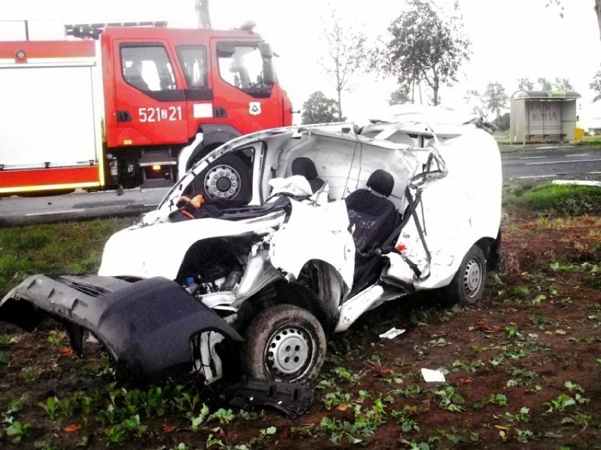 Na zdjęciu wypadek w Malechówku