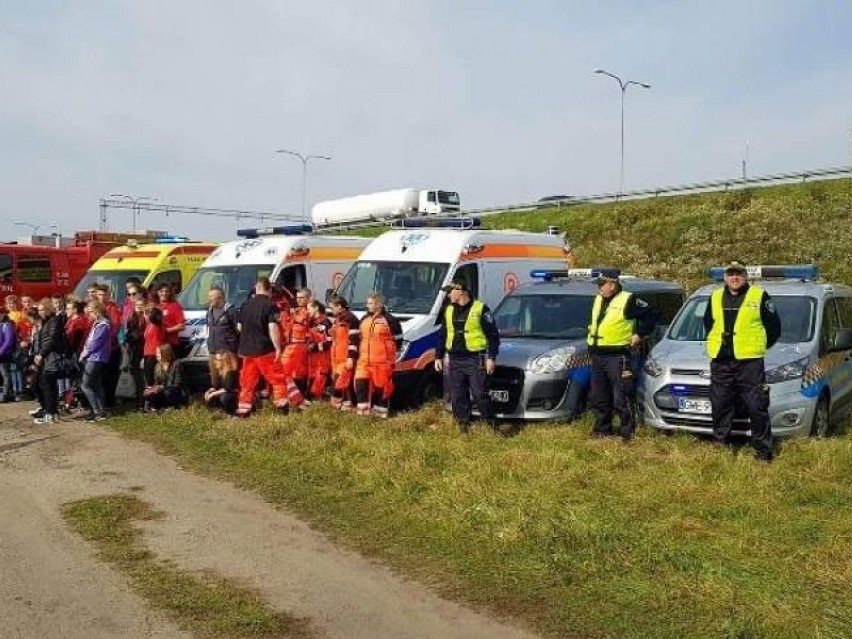 Ćwiczenia służb ratunkowych w Wejherowie