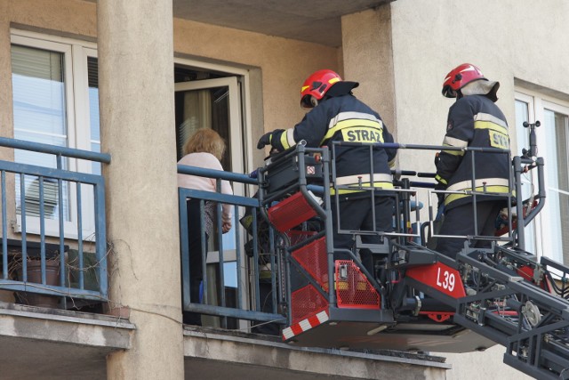 Pożar w Kaliszu na ulicy Poznańskiej