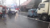 Wypadek w Kryspinowie. Ciężarówka zderzyła się z pojazdem osobowym