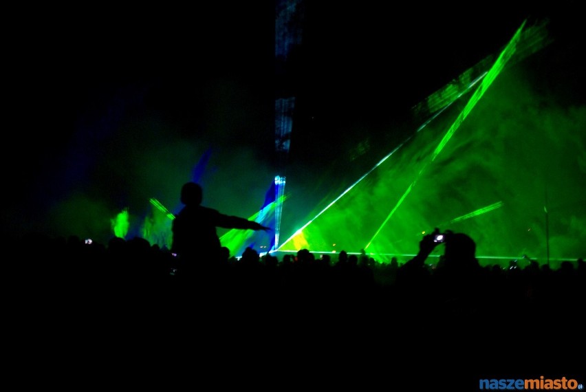 Pokaz laserowy w Osiecznej w ramach Dni Osiecznej 2013.