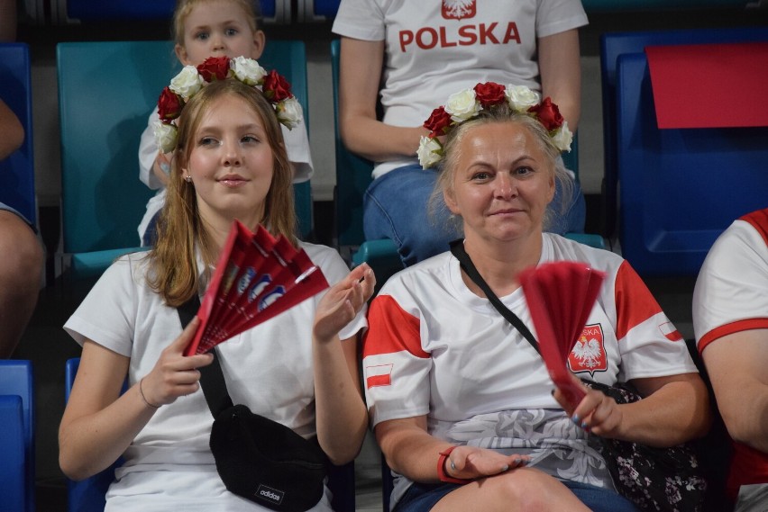 Kibice na meczu Polska - Ukraina w Suwałkach