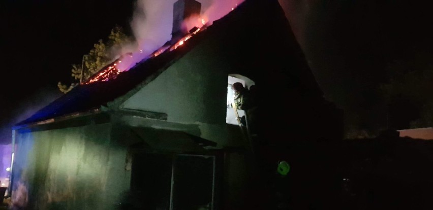 Spalony dom w Szropach