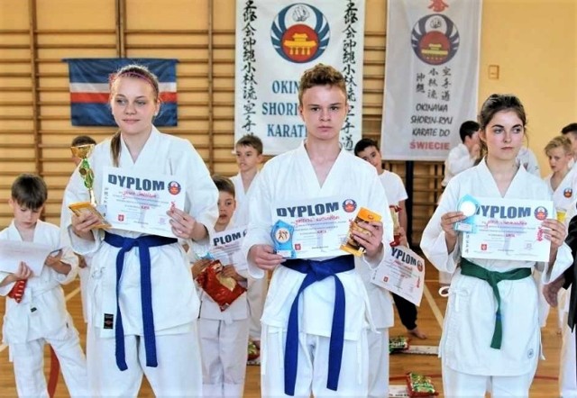 Najlepsi zawodnicy finałów Pucharu Pomorza Karate Shorin-Ryu Świecie 2018