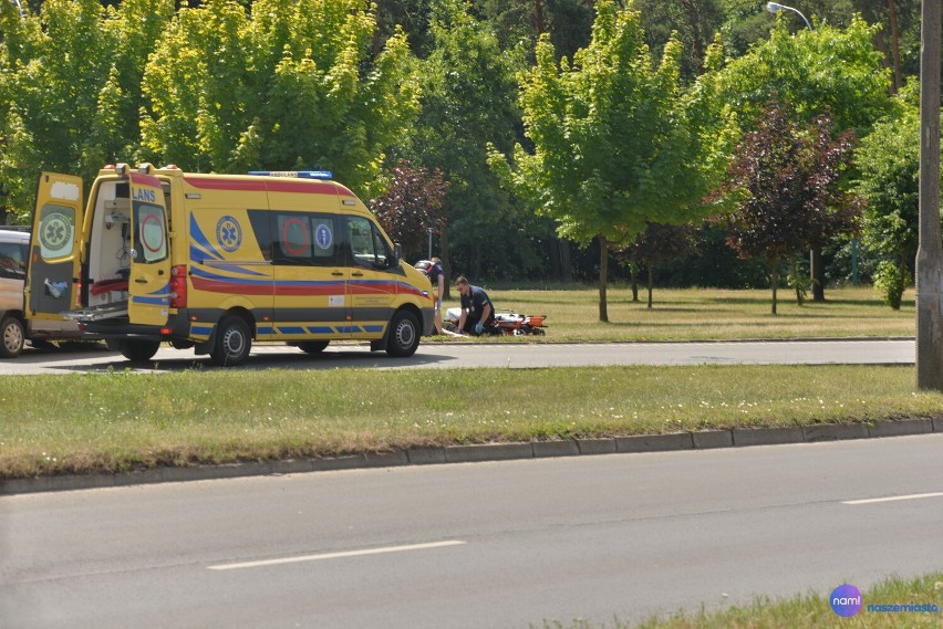 Wypadek z udziałem motocyklisty we Włocławku
