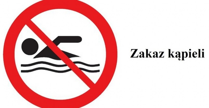 Zakaz kąpieli na kąpielisku  przy ul. Jeziornej w Złotowie
