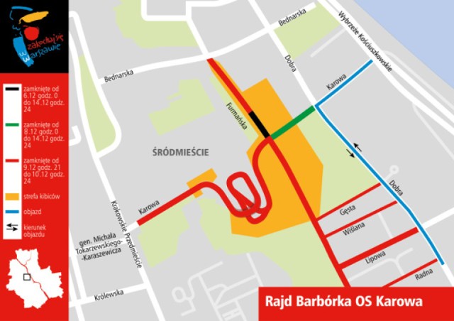 Rajd Barbórka 2016. Niektóre ulice już zostały zamknięte [MAPA]