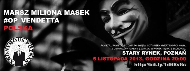 Marsz Miliona Masek w Poznaniu 5 listopada. Sprzeciwią się rządzącym