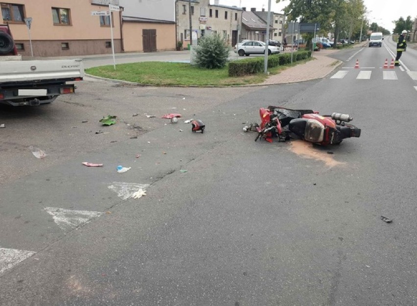 Z weekendu. Zderzenie skutera i samochodu osobowego w Żydowie