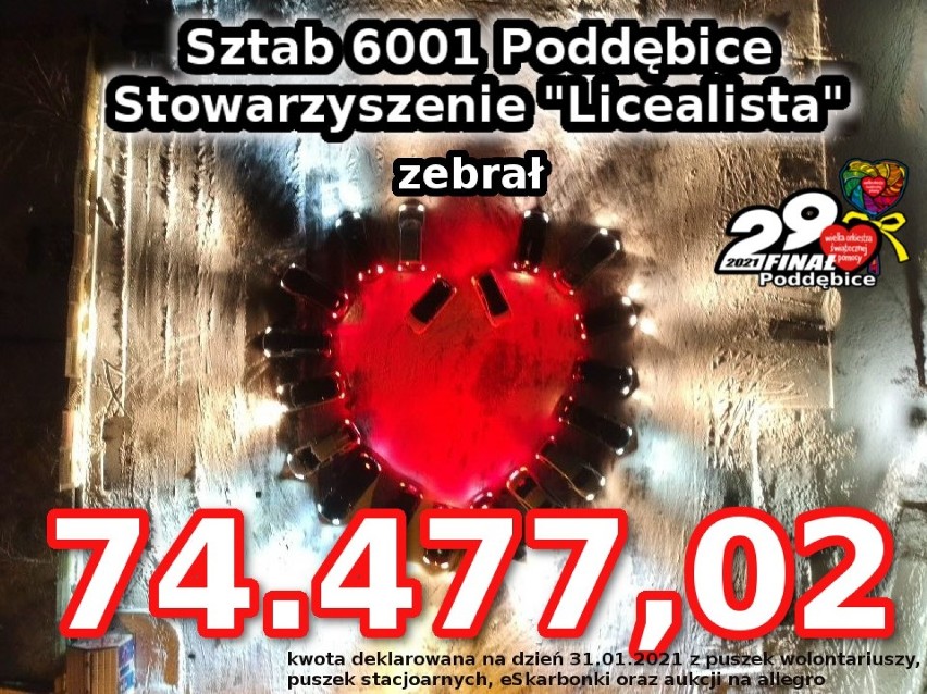 WOŚP 2021 w Poddębicach. Jest rekord. Ile zebrano? (zdjęcia)