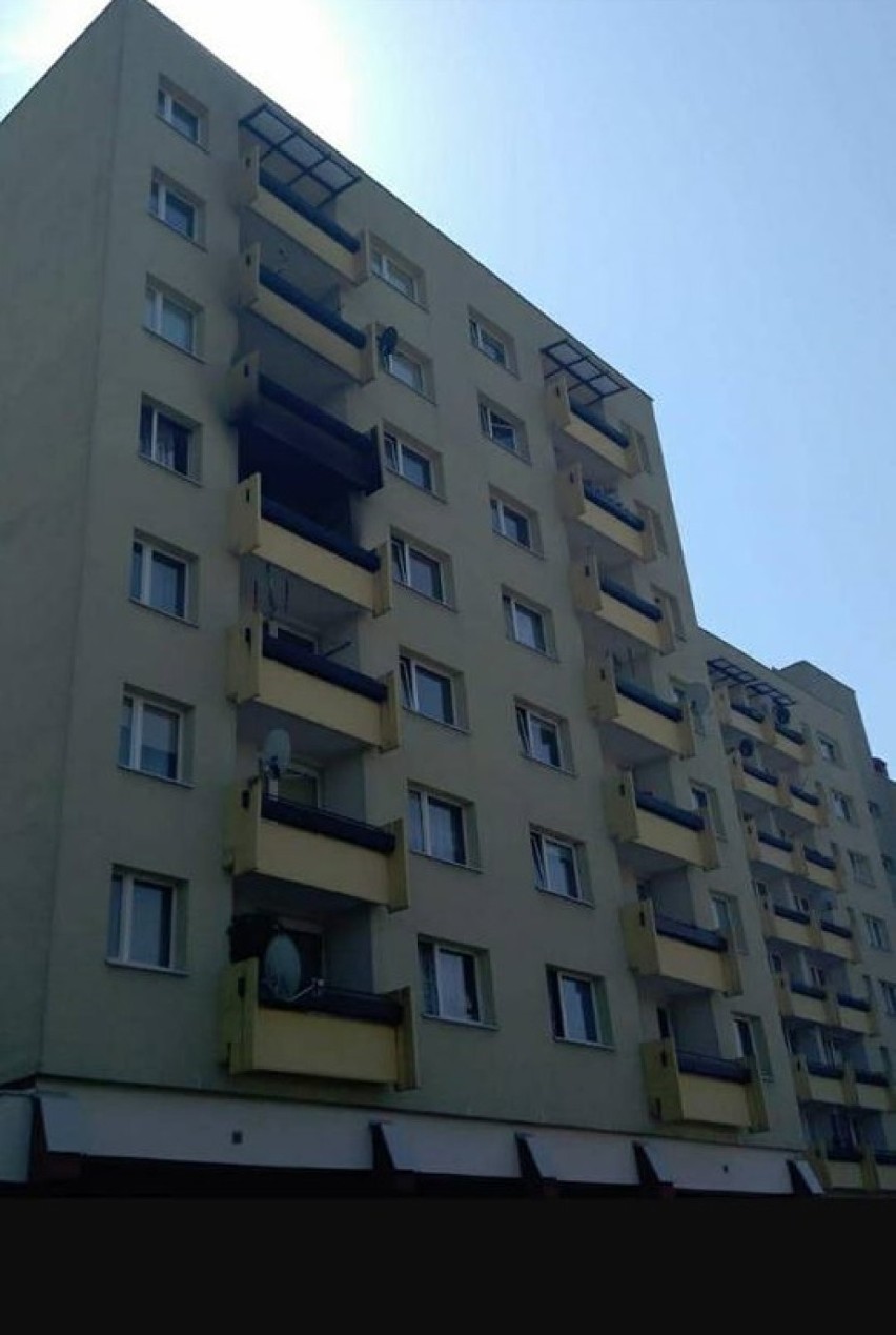 Pożar balkonu na osiedlu Piastów w Wodzisławiu Śl. udało się...