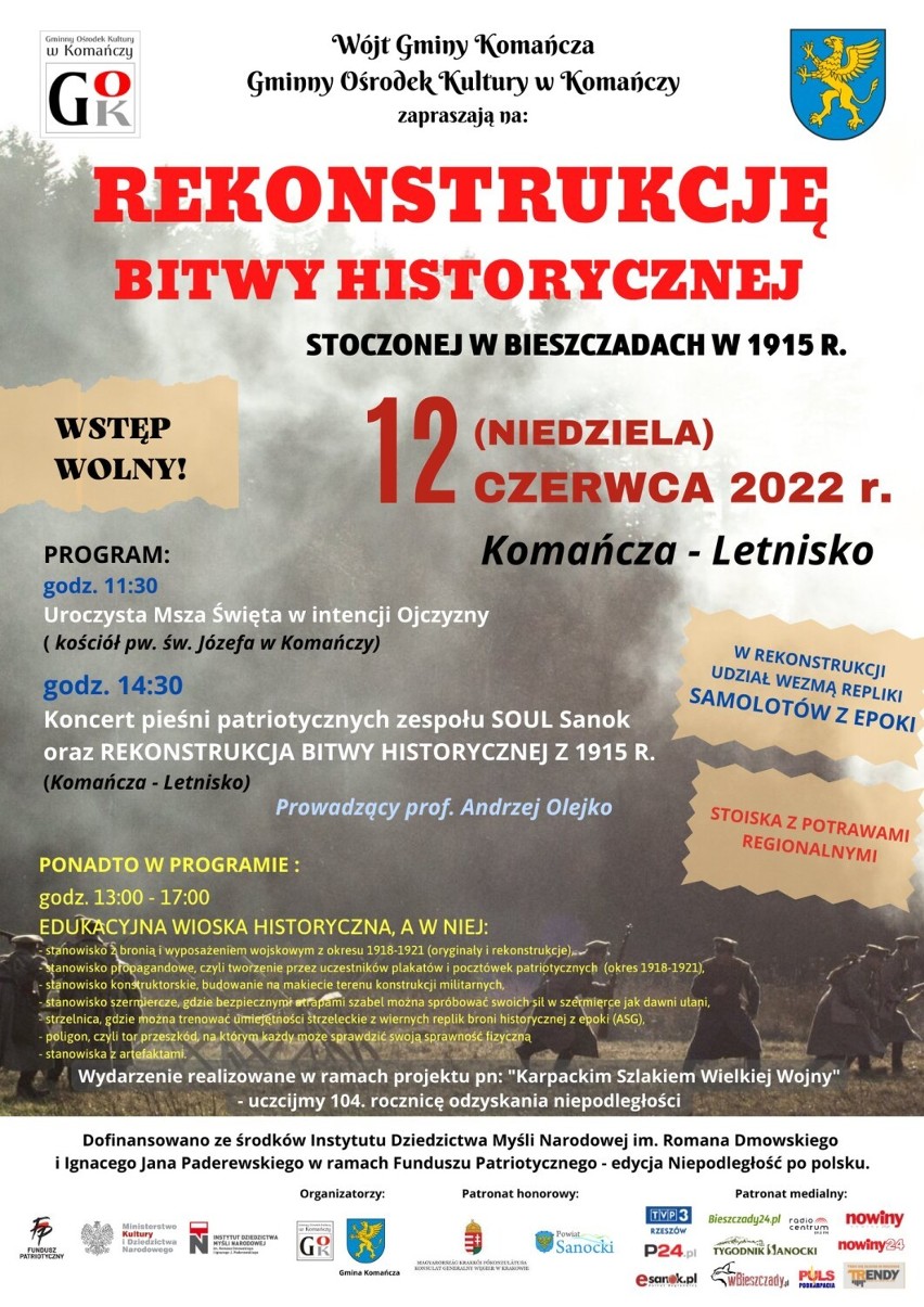 Zapraszamy do Komańczy na rekonstrukcję bitwy stoczonej w Bieszczadach w 1915 roku