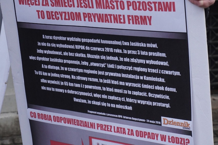 Oponenci wina za podwyżkę cen śmieci w Łodzi obarczyli...