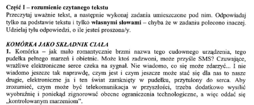 Matura poprawkowa z języka polskiego 2012 - arkusz
