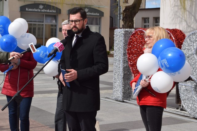 Marek Subocz na szczecineckim placu Wolności