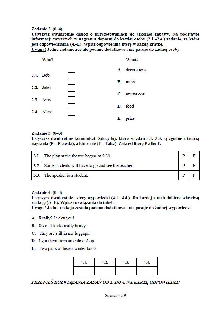 Egzamin gimnazjalny 2013. Test z języków obcych [ARKUSZE, PYTANIA, ODPOWIEDZI]
