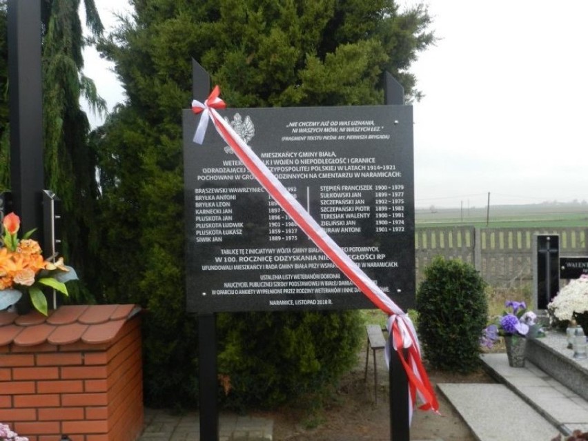 W gminie Biała odsłonięto tablice upamiętniające weteranów walk i wojen o niepodległość [FOTO]