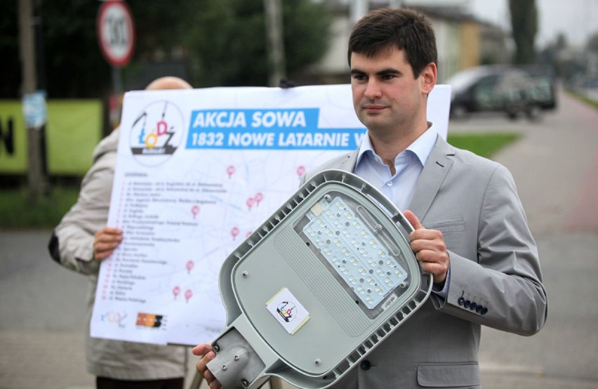 Nowe latarnie LED w Łodzi