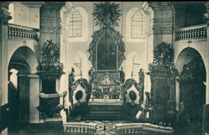Głubczyce. Ołtarz główny w kościele franciszkanów - 1925...