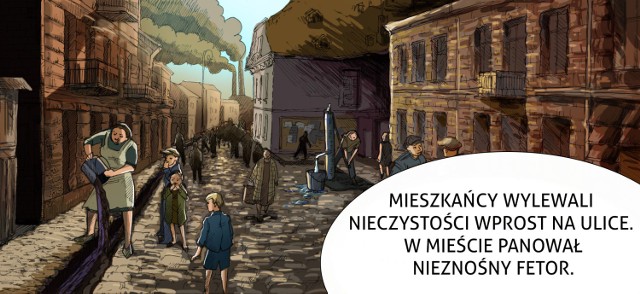Komiks o historii budowy wodociągów i kanalizacji w Łodzi