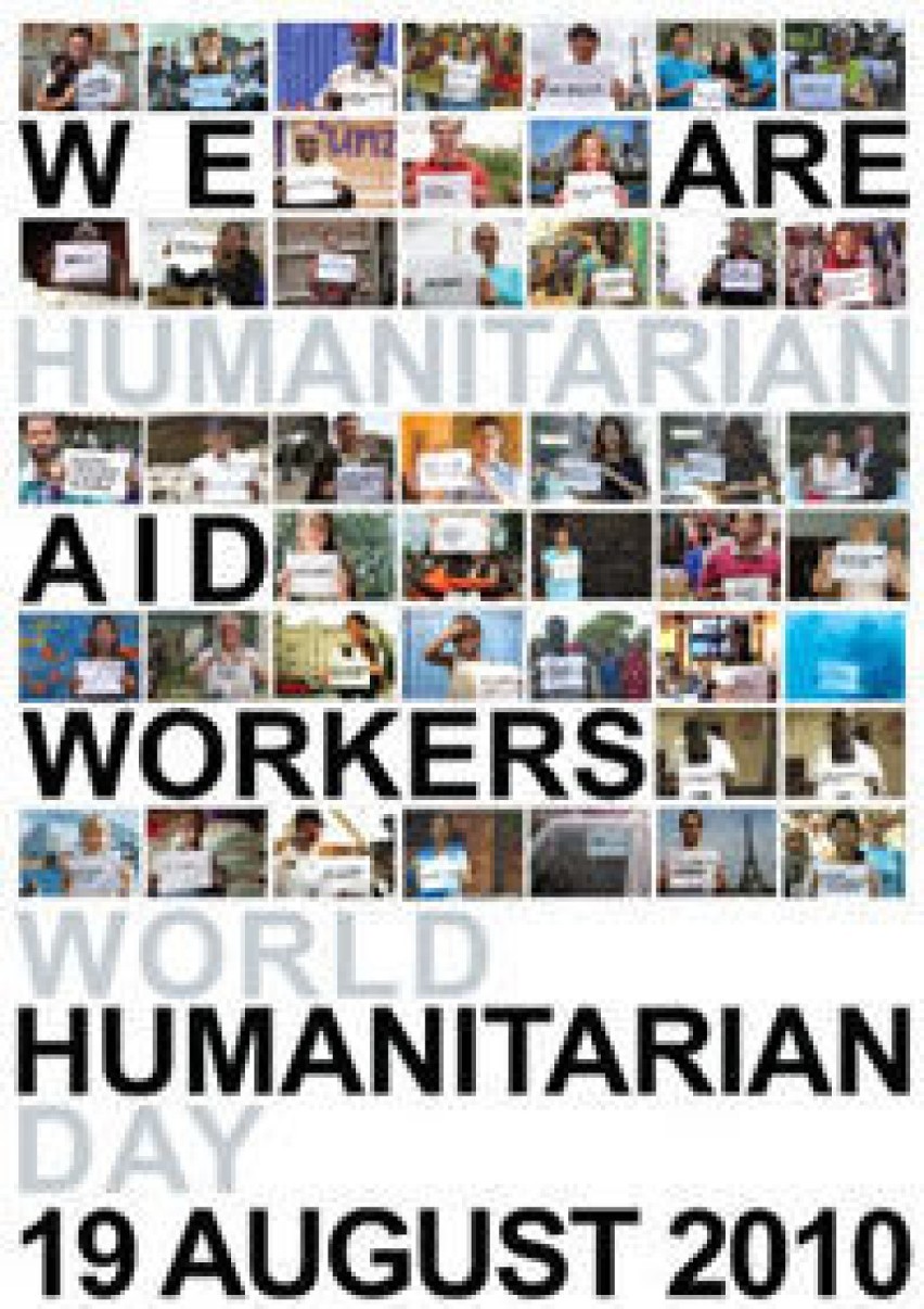 Plakat promujący "World Humanitarian Day"