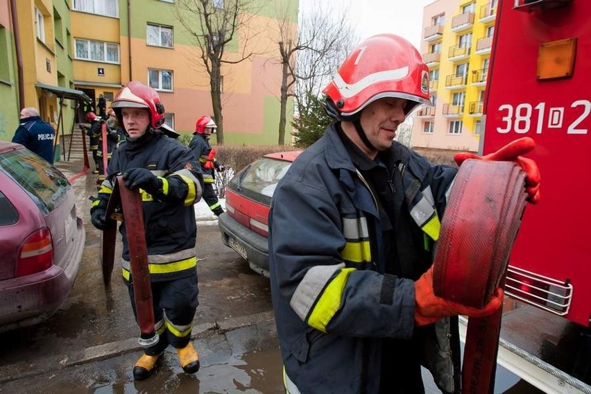 Pożar mieszkania przy ulicy Dunikowskiego w Wałbrzychu