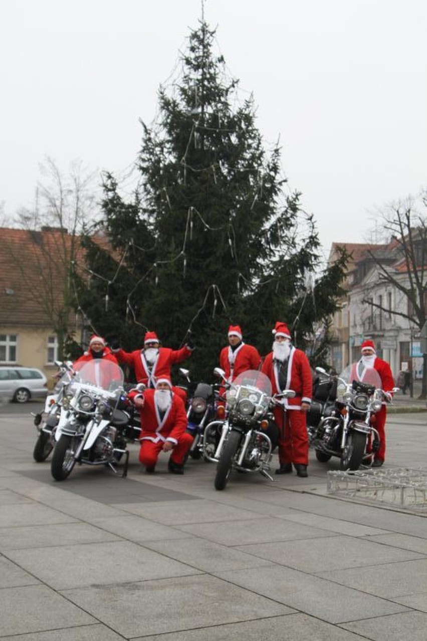 Mikołaje na motorach  w Wolsztynie