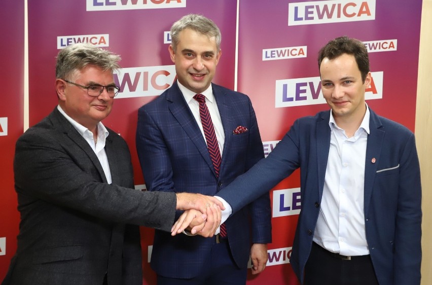 Od lewej: lider SLD w Radomiu Waldemar Kaczmarski, poseł...