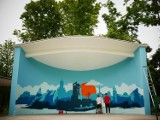 Mural ozdobił amfiteatr w Żninie [zdjęcia, wideo]