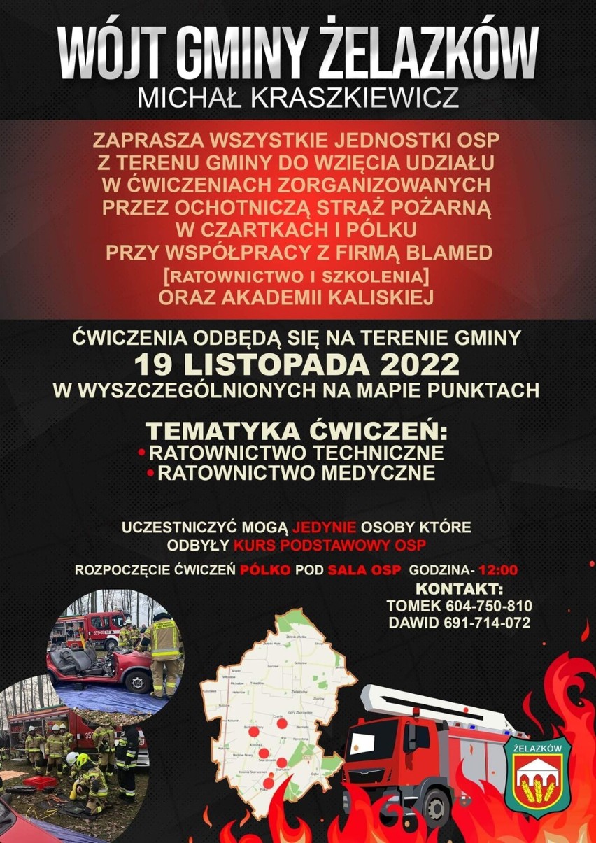 OSP z terenu gminy Żelazków wezmą udział we wspólnych ćwiczeniach