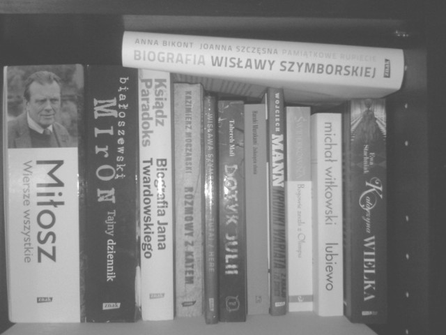 Książki z tej półki to część celu z roku 2012 - oczywiście z pominięciem książek, które muszę czytać ze względu na studia polonistyczne.