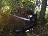 Wypadek w Rybniku: Pijany szofer wjechał w drzewo. Dwie osoby są ranne