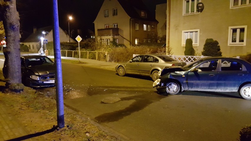 Jeden z wielu wypadków na ulicy Polnej w Szczecinku...