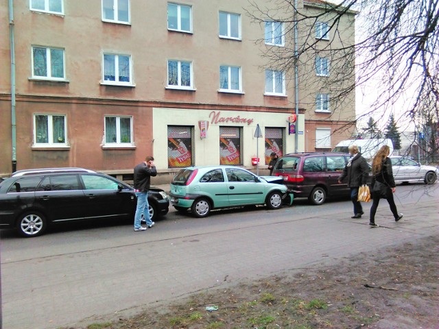 Kolizja na ulicy Bankowej w Kaliszu