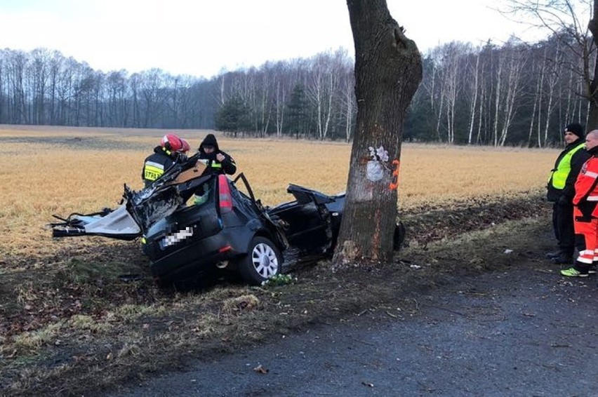 Do wypadku w Krępnej doszło około godz. 5.30.