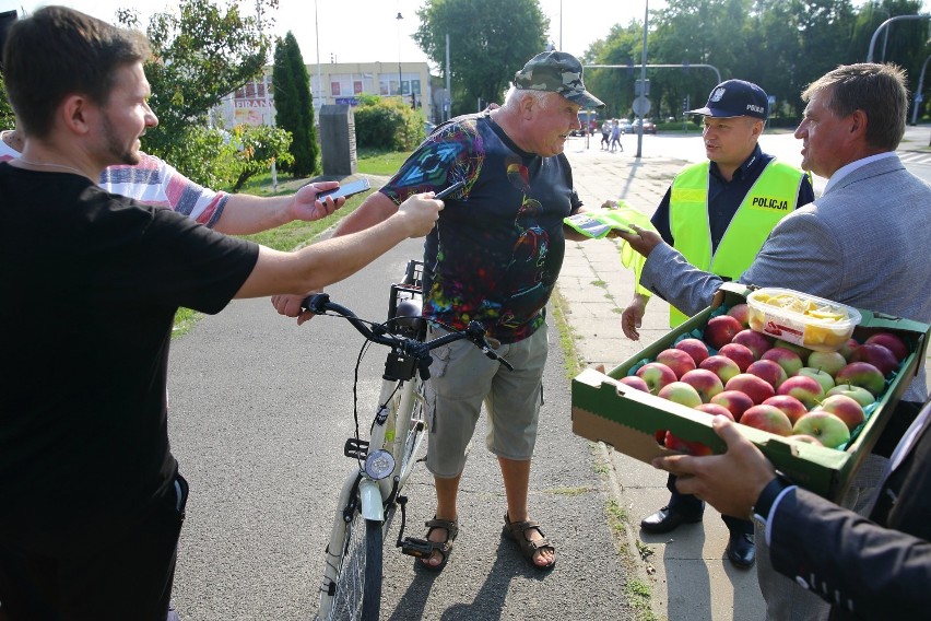 Akcja "jabłko lub cytryna" dla rowerzystów w Piotrkowie