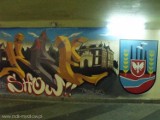 Myszków: W przejściu pod torami zamalowano graffiti. Zobacz jak wyglądały te murale ZDJĘCIA