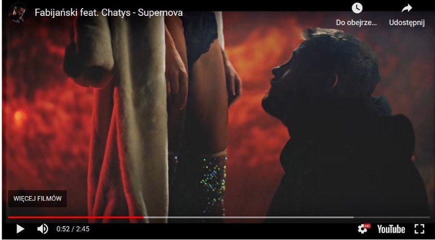 Natalia Siwiec w teledysku Supernova Sebastiana...