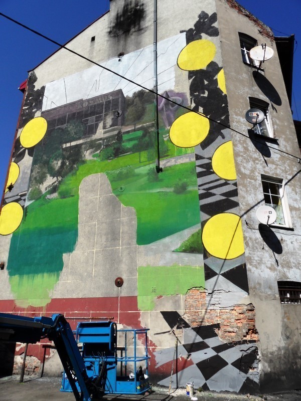Mural przy ulicy Anioła w Załężu