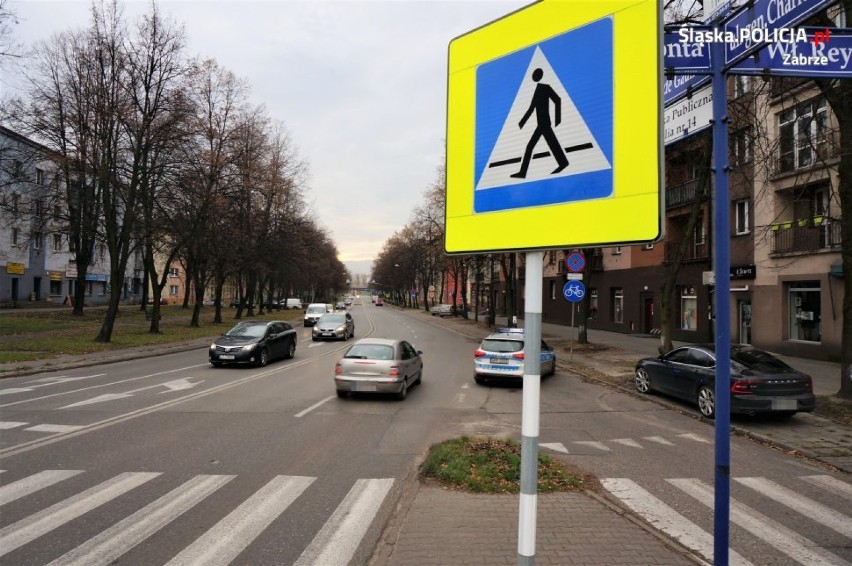 Wypadek w Zabrzu. Samochód na przejściu dla pieszych potrącił kobietę 