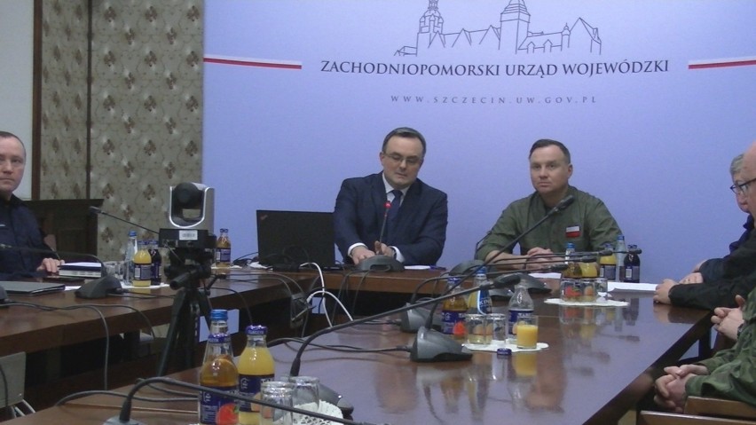 Szczecin: Prezydent Andrzej Duda o zagrożeniu koronawirusem