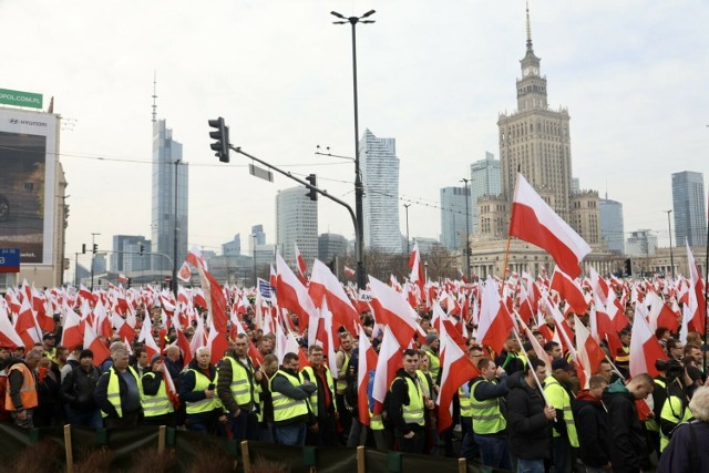 Tak było podczas poprzedniego protestu rolników w Warszawie, 27 lutego 2024