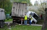 Zderzenie TIR-ów w Liśniku. Jeden z kierowców trafił do szpitala ZDJĘCIA