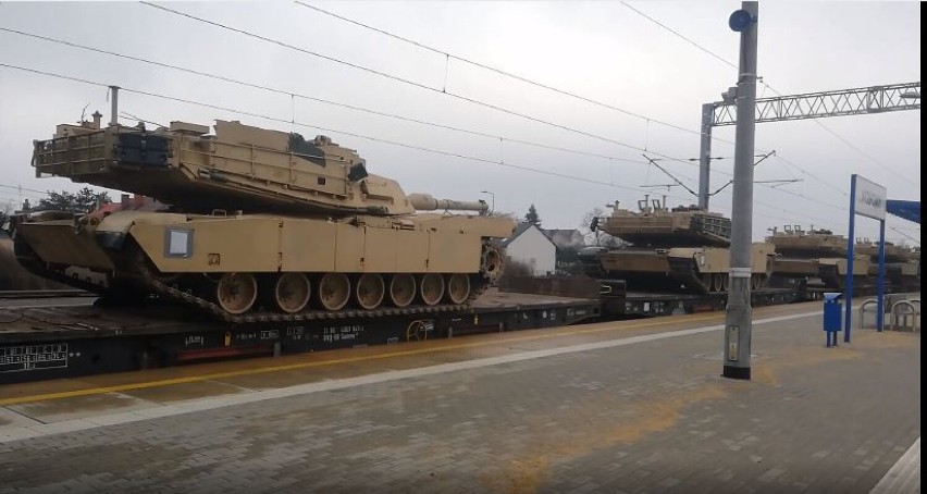 Amerykańskie czołgi Abrams w Kościanie