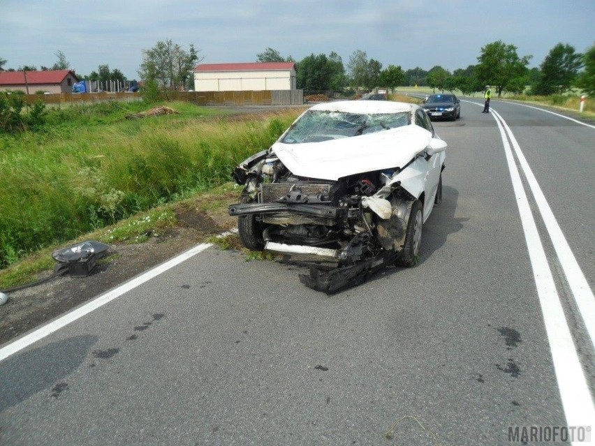 Wypadek w Malerzowicach na drodze krajowej nr 46 na trasie Nysa-Niemodlin. Utrudnienia w ruchu