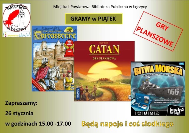 Gry planszowe w bibliotece w Łęczycy